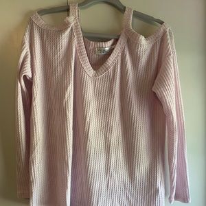 Off the shoulder long sleeve shirt